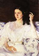 Cecilia Beaux Sita and Sarita(Girl with a Cat) Sweden oil painting artist